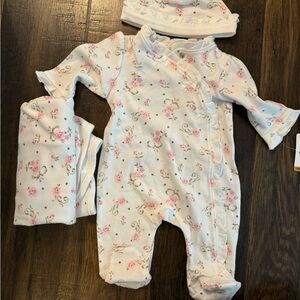 Little Me vintage rose newborn set with tags